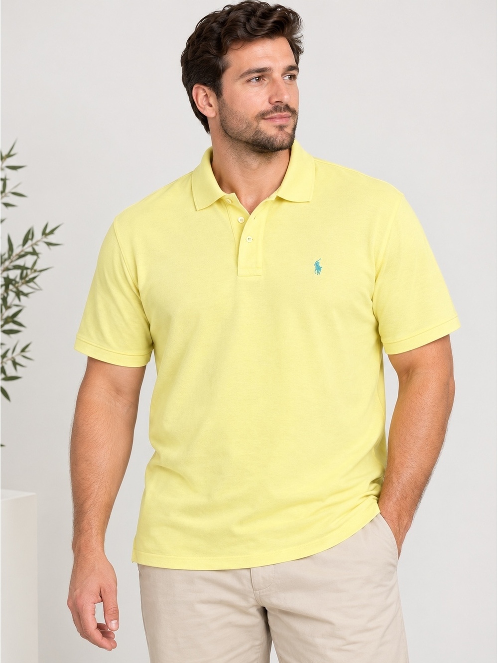 Polo Ralph Lauren Custom Fit Yellow Polo Shirt size XL